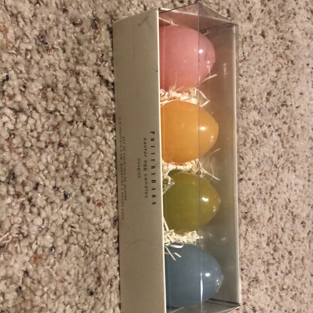 Pottery Barn Multi Color Easter Egg Candles  Set of 4 -New in Box 1.8” NWT - Picture 8 of 8
